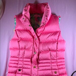 Lilly Pulitzer Bright Pink Quilted Vest